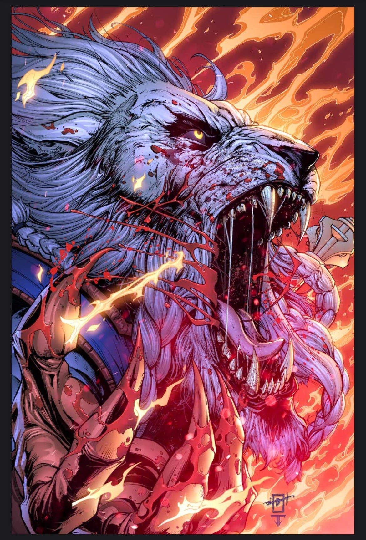 Invincible Universe Battle Beast #1 2nd Print JONATHAN URIBE VIRGIN EXCLUSIVE Variant LIMITED TO 500 w/ COA