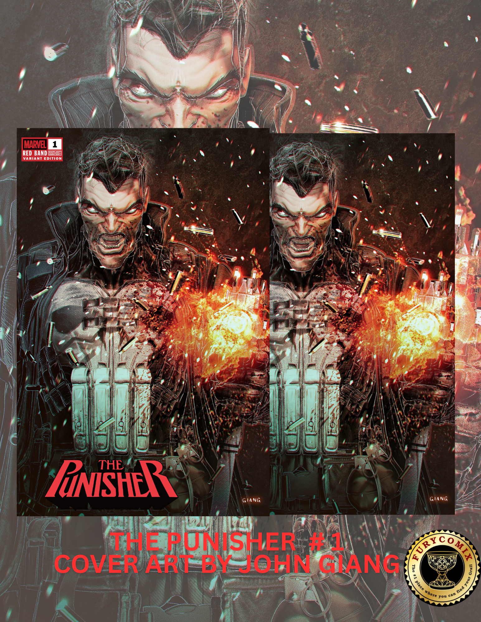 PUNISHER RED BAND # 1 JOHN GIANG EXCLUSIVE SET