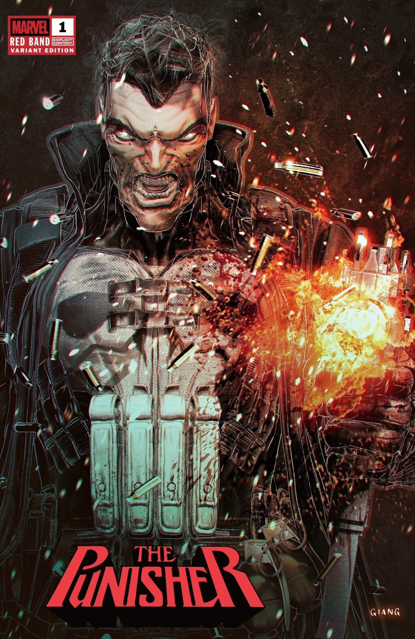 PUNISHER RED BAND # 1 JOHN GIANG TRADE DRESS EXCLUSIVE