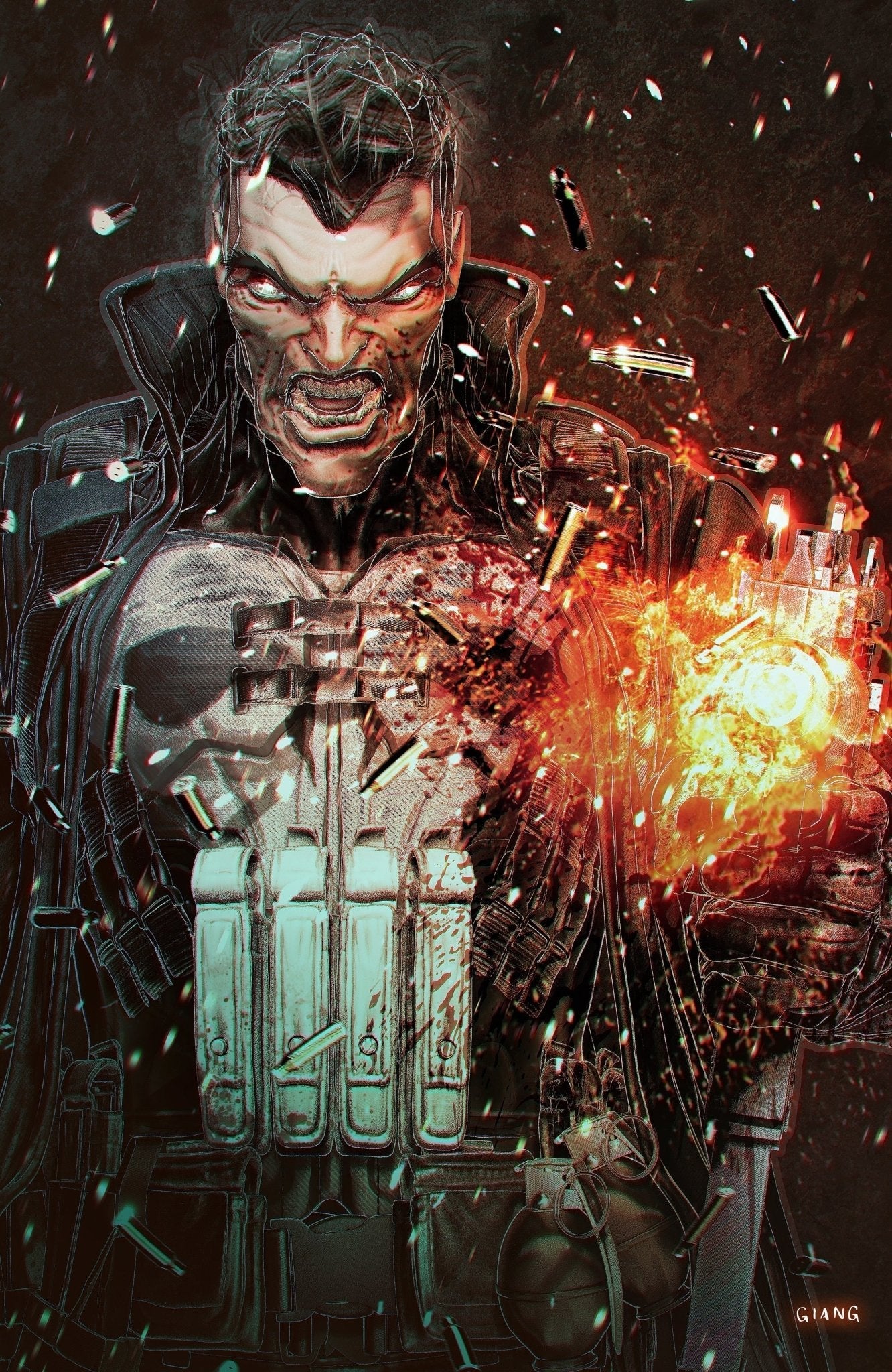PUNISHER RED BAND # 1 JOHN GIANG VIRGIN EXCLUSIVE